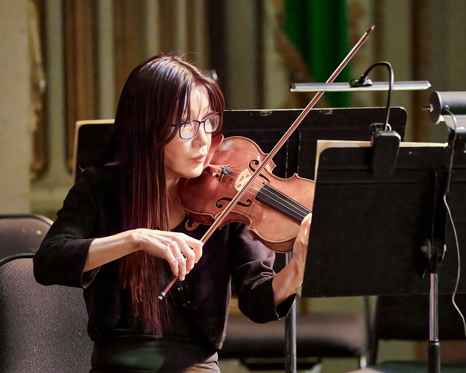 Woman playing a violin