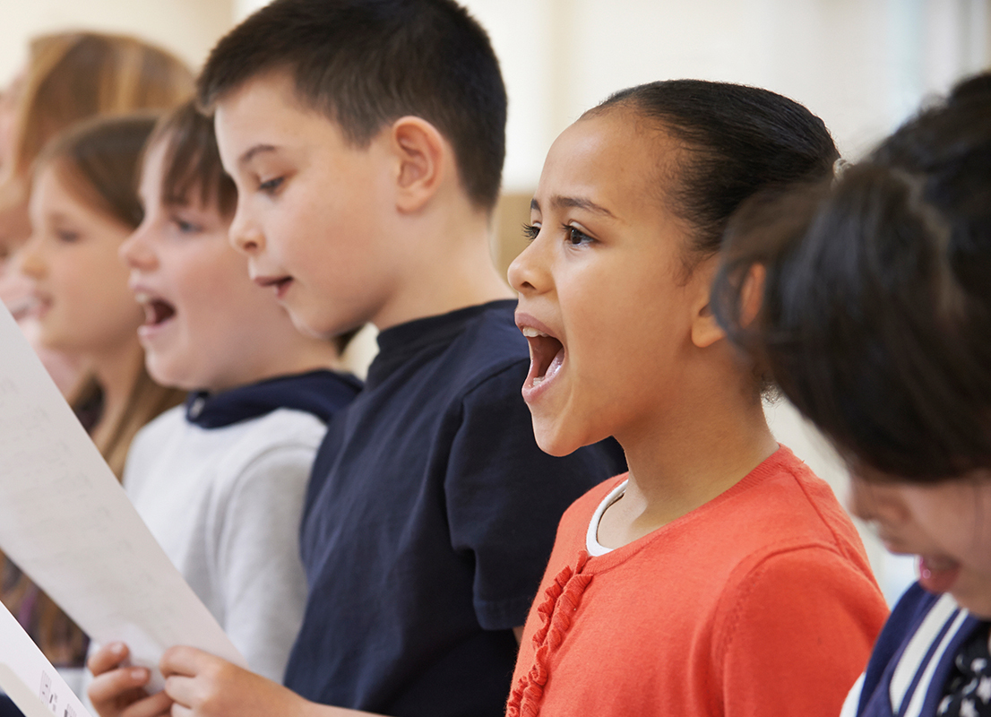 Children singing